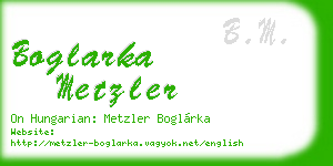 boglarka metzler business card